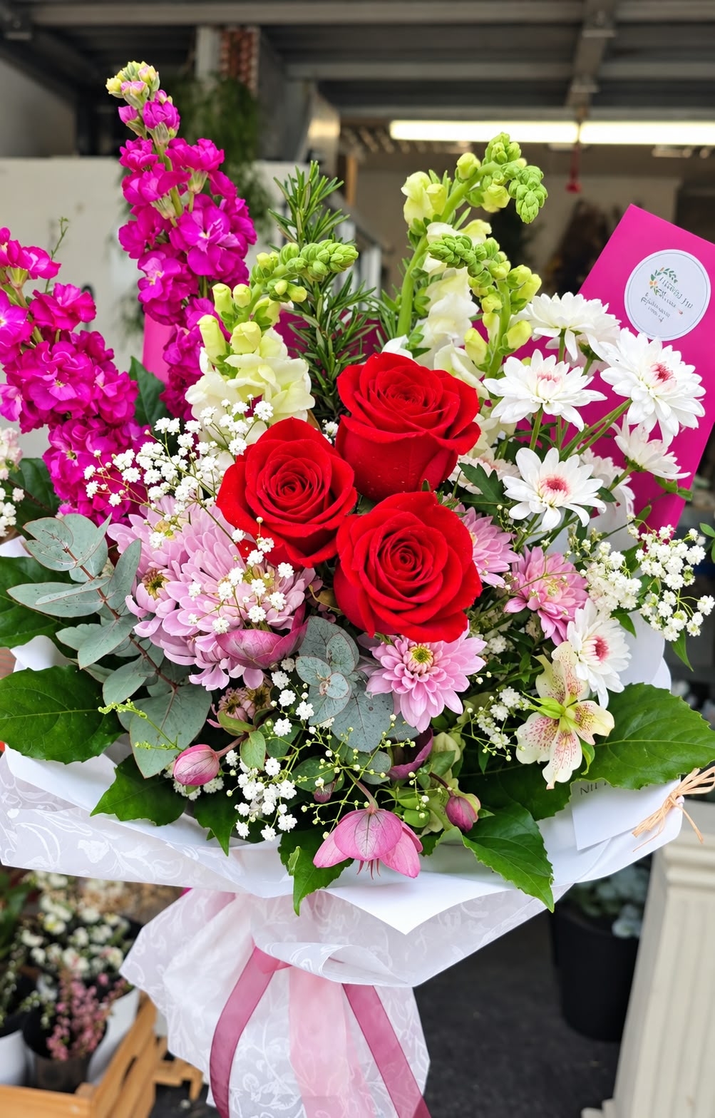 Handcrafted Wedding Anniversary Bouquet - Florist Choice Flowers Hamilton