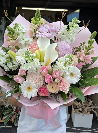 HappyWifeHappyLife Wedding Anniversary Flower Gift - By Florist Jin Hamilton Flower Delivery